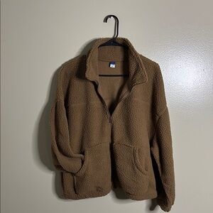 Warm Brown Sherpa Jacket